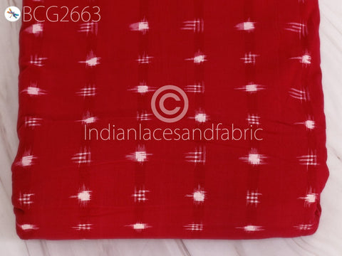 Ikat Fabric, Handloom Ikat Fabric, Orange fabric, Sewing fabric, Indian fabric, home decor fabric, cotton Fabric, fashion fabric