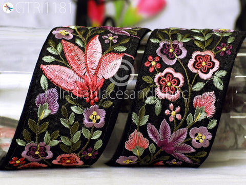 9 Yard Indian 6cm Embroidered Ribbon Bird Fabric Trim Decor Sari Border Trimming Sewing Dress Cushions Embroidery Crafting Laces Home Decor