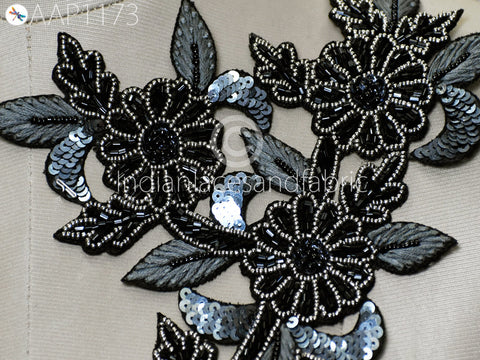 Decorative Zardozi Wedding Blouse Back Patches, Sequins Neckline applique, Neckline Kids Summer, Bridal Clutches, kurti, Clothing accessories