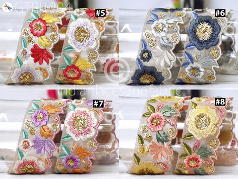 9 Yard Indian Scallop Edge Embroidery 5 Cm Trim Embroidered Saree Ribbon Cushions Cover Sewing Crafting Tape Curtains Headbands Sari Border
