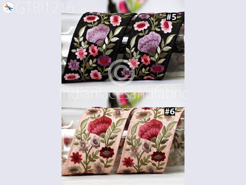 9 Yard Indian 6CM Sari Embroidery Trims Dresses Embellishment Saree Ribbons Cushions Sewing DIY Crafting Trimming Border Curtains Home Décor