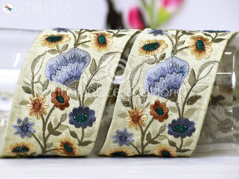 9 Yard Indian 6CM Sari Embroidery Trims Dresses Embellishment Saree Ribbons Cushions Sewing DIY Crafting Trimming Border Curtains Home Décor