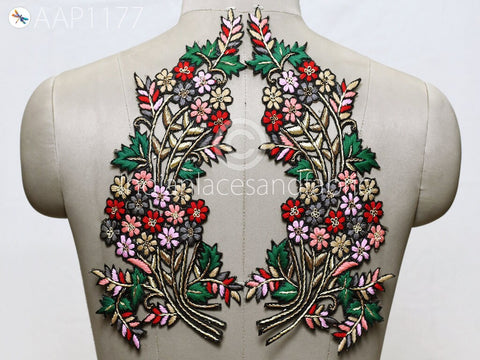 Embroridery Front Neckline Patches Sew on Denim Jackets Shirts Patches, Handcrafted Appliques, Scrap booking Appliques, Wholesale Appliques