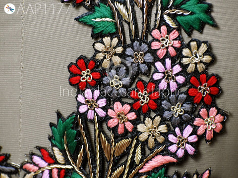Hand Embroridery Front Neckline for Wedding Dresses DIY Craftings Handcrafted Appliques
