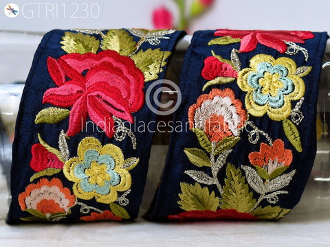 9 Yard Indian 6cm Embroidered Fabric Ribbon Trim Decor Embellish Cushion DIY Crafting Sewing Sari Border Wedding Saree Tape Embroidery Dress