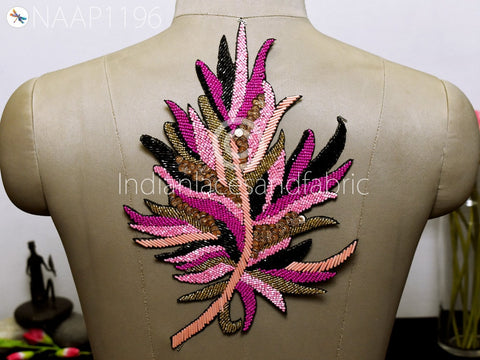 Beaded Patches Appliques Embroidery Beads work, Handcrafted Appliques, Scrap booking Appliques, Wholesale Appliques