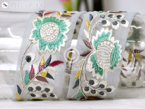 9 Yard Indian 5cm Sari Embroidery Trim Embroidered Saree Ribbon Cushions Sewing Crafting Embellishments Trimmings Border Curtain Home Décor