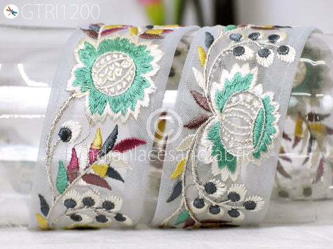 9 Yard Indian 5cm Sari Embroidery Trim Embroidered Saree Ribbon Cushions Sewing Crafting Embellishments Trimmings Border Curtain Home Décor