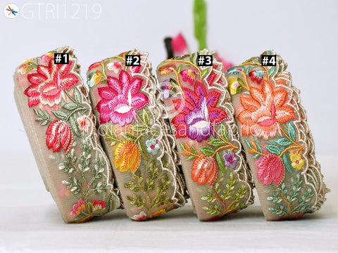 9 Yard Indian Scallop Edge Embroidery 5 CM Trim Embroidered Saree Ribbon Cushions Cover Sewing Crafting Tape Curtains Headbands Sari Border