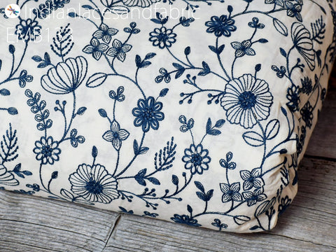 Embroidery Fabric For Projects, Festive Embroidery Fabric, Floral Fabric, Bridal Wear Dress Fabric, Plazzo Fabric, Indian Dress Fabric, Embroidered Yardage Fabric, Costume Dress Fabric