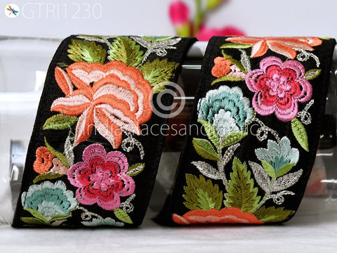 9 Yard Indian 6cm Embroidered Fabric Ribbon Trim Decor Embellish Cushion DIY Crafting Sewing Sari Border Wedding Saree Tape Embroidery Dress