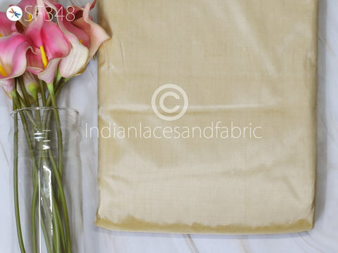 Indian Cream Color Soft Pure Plain Silk Fabric by the yard, Sewing Crafting, Pure Silk Fabric