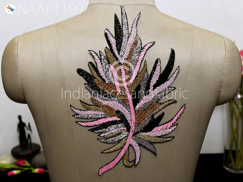 Beaded Patches Appliques Embroidery Sew on Patch, Handcrafted Appliques, Scrap booking Appliques, Wholesale Appliques