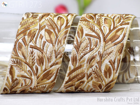 9 Yard Indian 6cm Embroidered Trim Embellishment Sari Border Embroidery Saree Ribbon Cushions Home Décor Sewing Clothing Costumes Trimmings