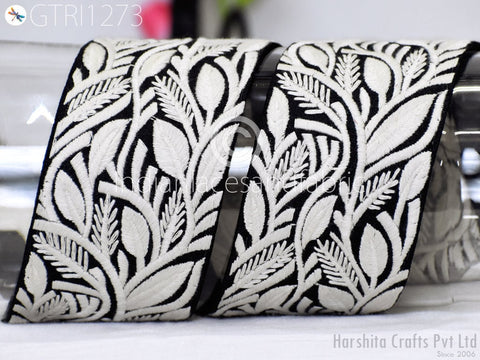 9 Yard Indian 6cm Embroidered Trim Embellishment Sari Border Embroidery Saree Ribbon Cushions Home Décor Sewing Clothing Costumes Trimmings