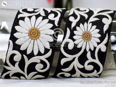 9 Yard Indian 6 cm Embroidered Trim Embellishment Sari Border Embroidery Saree Ribbon Cushions Home Décor Sewing Clothing Costumes Trimmings