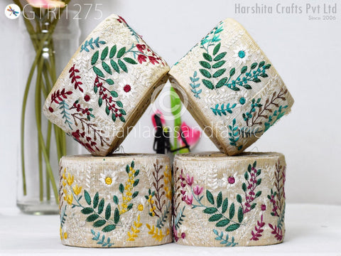 9 Yard Embroidery Fabric 9cm Trims Indian Wear Laces Sari Border Embroidered Ribbon Decorative Sewing Saree Dresses Trimmings Home Decor