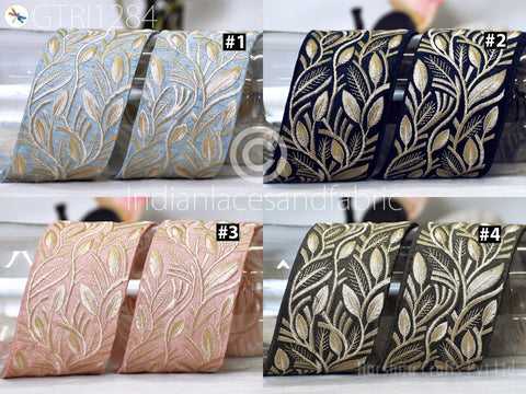 9 Yard Indian 6CM Embroidered Trim Embellishment Sari Border Embroidery Saree Ribbon Cushions Home Décor Sewing Clothing Costumes Trimmings