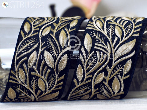 9 Yard Indian 6CM Embroidered Trim Embellishment Sari Border Embroidery Saree Ribbon Cushions Home Décor Sewing Clothing Costumes Trimmings