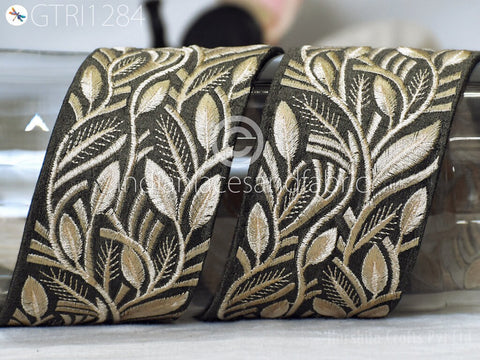 9 Yard Indian 6CM Embroidered Trim Embellishment Sari Border Embroidery Saree Ribbon Cushions Home Décor Sewing Clothing Costumes Trimmings