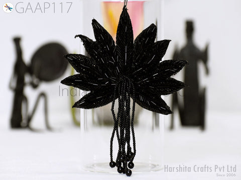 Sequin Designer Appliques in Black Beaded work Patches Star Applique Bridal Appliques, Wholesale Appliques, Sewing Patches, Decorative Appliques
