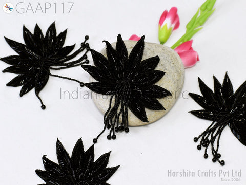 Sequin Patches Handcrafted Patches Beaded Applique Zardozi Patch Wedding Dress Applique, Decorative Appliques