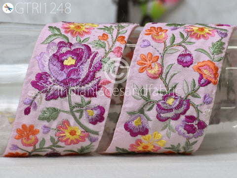 9 Yard Indian 6cm Embroidered Trim Drapery Embellishments Hats Bag Saree Trimming Decorative Ribbon Crafting Sewing Sari Borders Home Decor