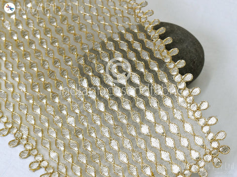 Gota Patti Gold Neck Patch, Sewing Patches, Decorated Neck Patches, Neck For Dresses, Fancy Neck, Handcrafted Patches