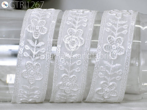 9 Yard Indian Sari 3 Cm Border Embroidered Fabric Trim Cushions DIY Crafting Wedding Saree Sewing Embroidery Dress Embellishment Trimming
