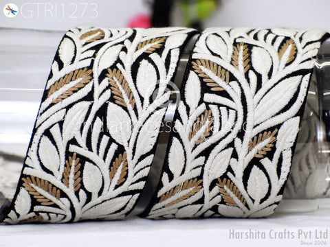 9 Yard Indian 6cm Embroidered Trim Embellishment Sari Border Embroidery Saree Ribbon Cushions Home Décor Sewing Clothing Costumes Trimmings