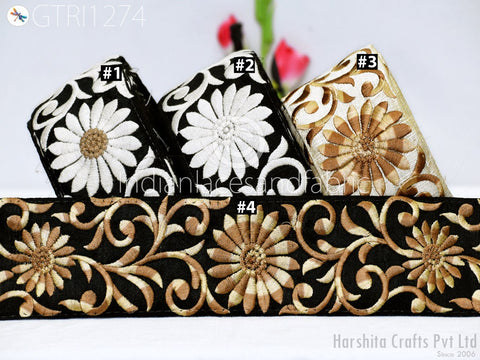 9 Yard Indian 6 cm Embroidered Trim Embellishment Sari Border Embroidery Saree Ribbon Cushions Home Décor Sewing Clothing Costumes Trimmings