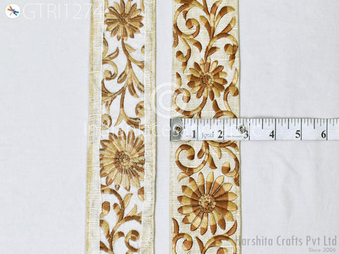 9 Yard Indian 6 cm Embroidered Trim Embellishment Sari Border Embroidery Saree Ribbon Cushions Home Décor Sewing Clothing Costumes Trimmings