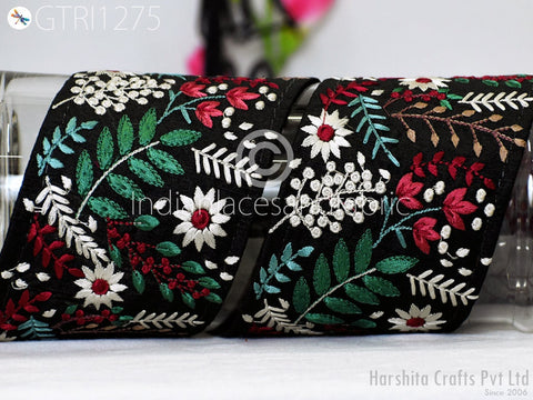 9 Yard Embroidery Fabric 9cm Trims Indian Wear Laces Sari Border Embroidered Ribbon Decorative Sewing Saree Dresses Trimmings Home Decor