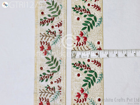 9 Yard Embroidery Fabric 9cm Trims Indian Wear Laces Sari Border Embroidered Ribbon Decorative Sewing Saree Dresses Trimmings Home Decor