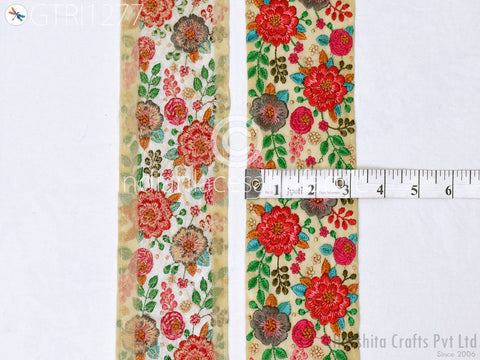 9 Yard Pink Indian Embroidered Fabric 3 Mm Trim Decor Sari Border DIY Crafting Saree Sewing Trim Embellishments Beach Bag Cushions Ribbons