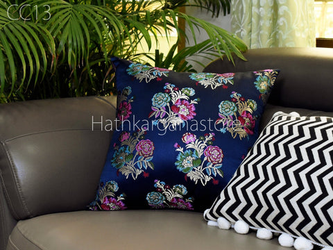 decorative pillow boho decor sofa cushion pillowcase Embroidery cushion	sofa pillow Indian Pillow Cover	Brocade silk cushion cover