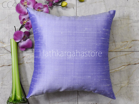 Lavender Dupioni Silk Cushion Cover 16x16 Handmade Throw Pillow Home Decor Pure Silk Cushion Cover