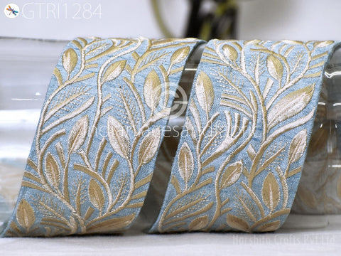 9 Yard Indian 6CM Embroidered Trim Embellishment Sari Border Embroidery Saree Ribbon Cushions Home Décor Sewing Clothing Costumes Trimmings