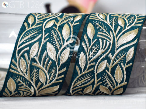 9 Yard Indian 6CM Embroidered Trim Embellishment Sari Border Embroidery Saree Ribbon Cushions Home Décor Sewing Clothing Costumes Trimmings