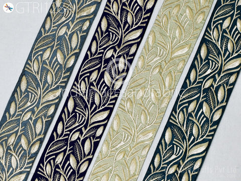 9 Yard Indian 6CM Embroidered Trim Embellishment Sari Border Embroidery Saree Ribbon Cushions Home Décor Sewing Clothing Costumes Trimmings