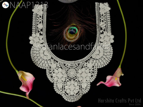 Dyeable Neck Patches for Dress Cotton, Neck For Dresses, Fancy Neck, Handcrafted Patches