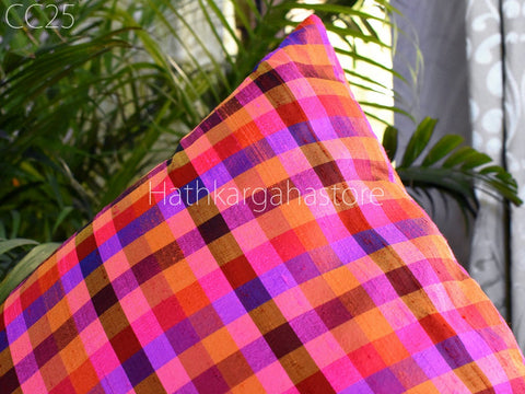 Dupioni Silk Cushion Cover Multi color Handmade Pure Silk Throw Pillow Cover Decorative Home Decor cushion cover