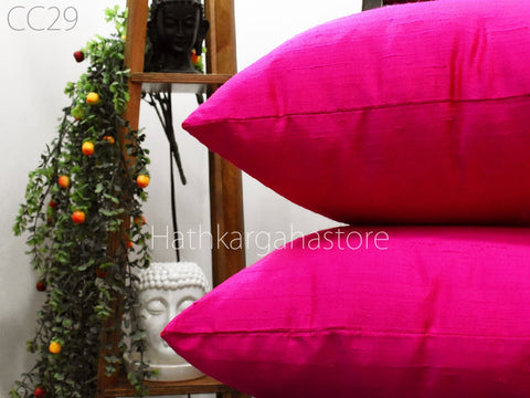 Home Decor Pure Silk Pillow Cover House Warming Bridal Shower Wedding Gift Dupioni Silk Cushion Cover