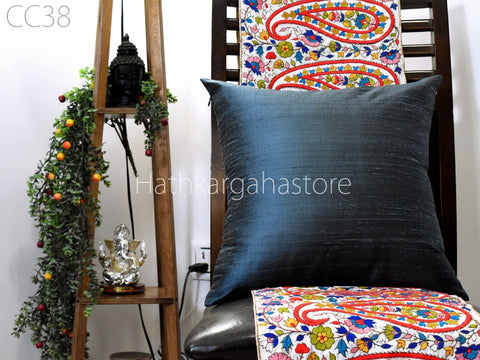 Dupioni Pure Silk Cushion Cover Handmade Throw Pillow Decorative Home Decor Silk Pillowcase Silk Cushion Cover