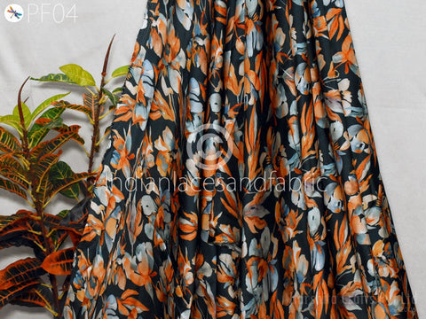 Floral Satin Georgette Cotton Fabric,Quilting Fabric,Designer Fabric,Floral Fabric,Satin Fabric,Dress Fabric