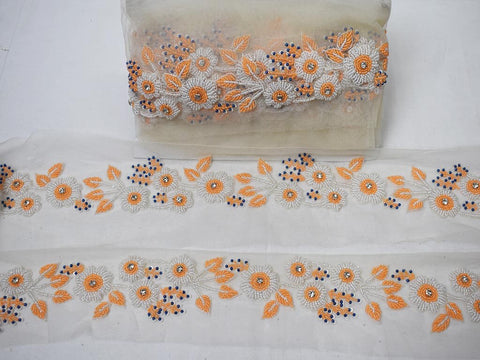 Dresses beaded ribbon, exclusive trimming, beaded exclusive trim, decorative sari ribbon, decorated costume ribbon, wedding sari lace