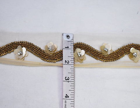 Beaded Trim, Beaded Lace, Exclusive trimming, Décor Suit Border, 2 inches Trim, Festive Wear Trimming, Wholesale Trim