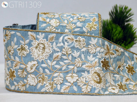 9 Yard Indian 10CM Embellishment Embroidered Fabric Trim Cushion Covers Embroidery Saree Ribbon Sewing Crafting Border Wedding Trim Curtain
