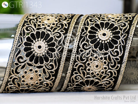 9 Yard Indian Embroidered Trim Embellishment Sari Border Embroidery Saree Ribbon Cushions Home Décor Sewing Clothing Costumes Trimmings