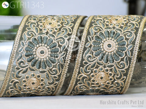 9 Yard Indian Embroidered Trim Embellishment Sari Border Embroidery Saree Ribbon Cushions Home Décor Sewing Clothing Costumes Trimmings